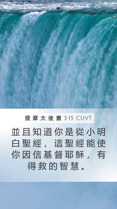 提 摩 太 後 書 3:15 CUVT Bible Verse Image