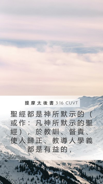 提 摩 太 後 書 3:16 CUVT Bible Verse Image