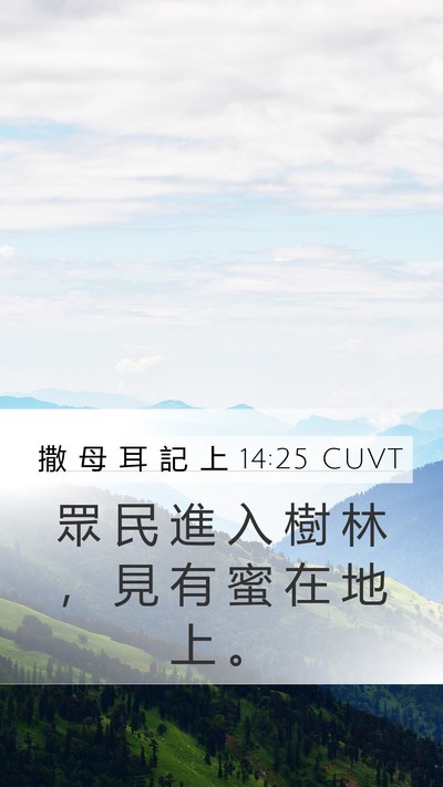 撒 母 耳 記 上 14:25 CUVT Bible Verse Image