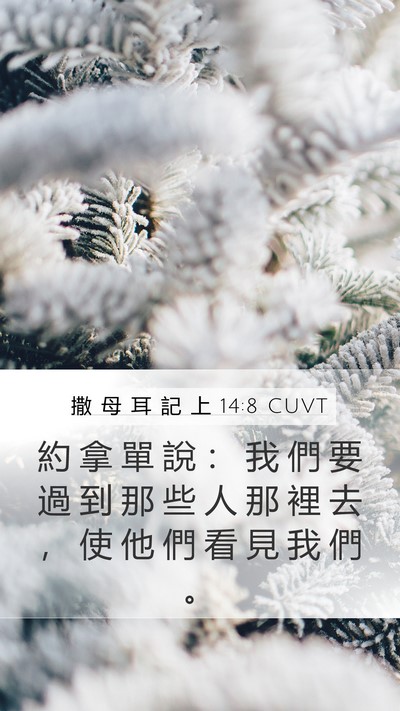 撒 母 耳 記 上 14:8 CUVT Bible Verse Image