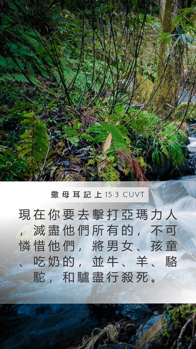 撒 母 耳 記 上 15:3 CUVT Bible Verse Image