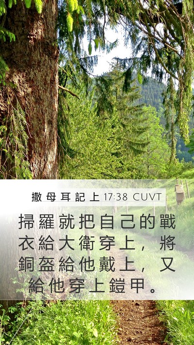 撒 母 耳 記 上 17:38 CUVT Bible Verse Image