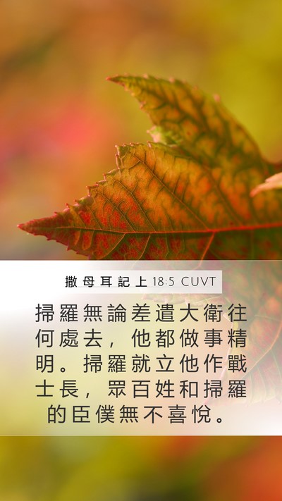 撒 母 耳 記 上 18:5 CUVT Bible Verse Image