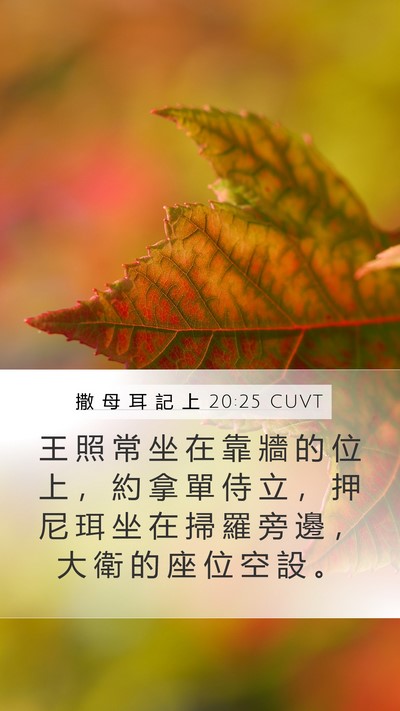 撒 母 耳 記 上 20:25 CUVT Bible Verse Image
