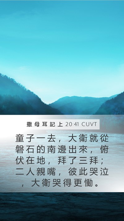撒 母 耳 記 上 20:41 CUVT Bible Verse Image