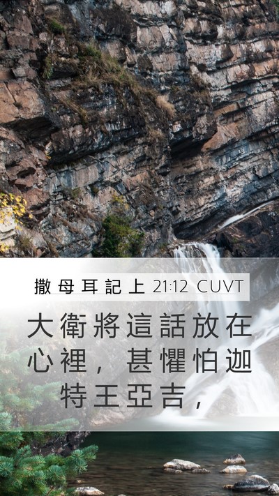 撒 母 耳 記 上 21:12 CUVT Bible Verse Image
