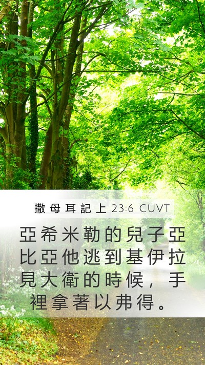 撒 母 耳 記 上 23:6 CUVT Bible Verse Image