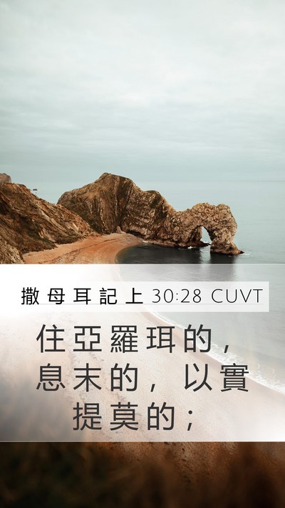 撒 母 耳 記 上 30:28 CUVT Bible Verse Image