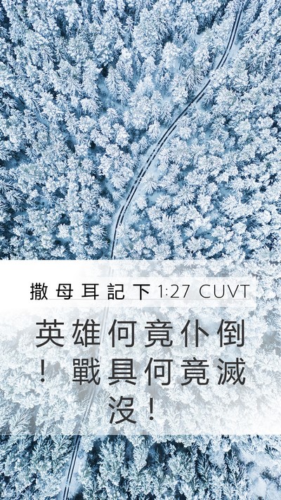 撒 母 耳 記 下 1:27 CUVT Bible Verse Image