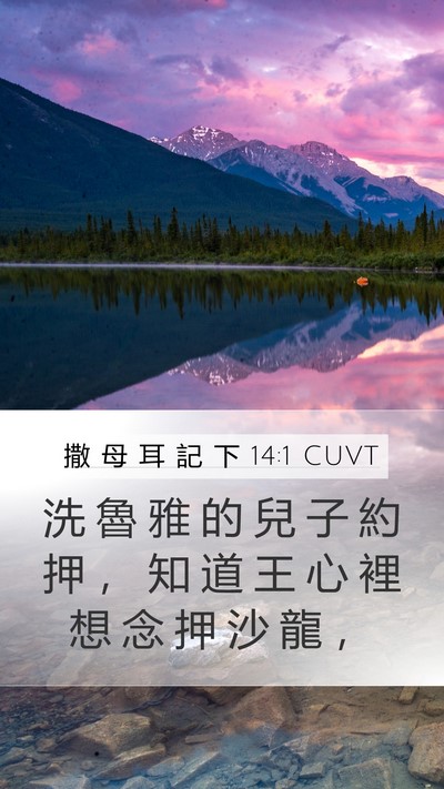 撒 母 耳 記 下 14:1 CUVT Mobile Phone Wallpaper - 洗 魯 雅 的 兒 子 約 押 ， 知 道 王 - Mobile Bible Verse Wallpaper