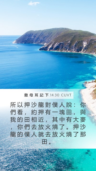 撒 母 耳 記 下 14:30 CUVT Bible Verse Image