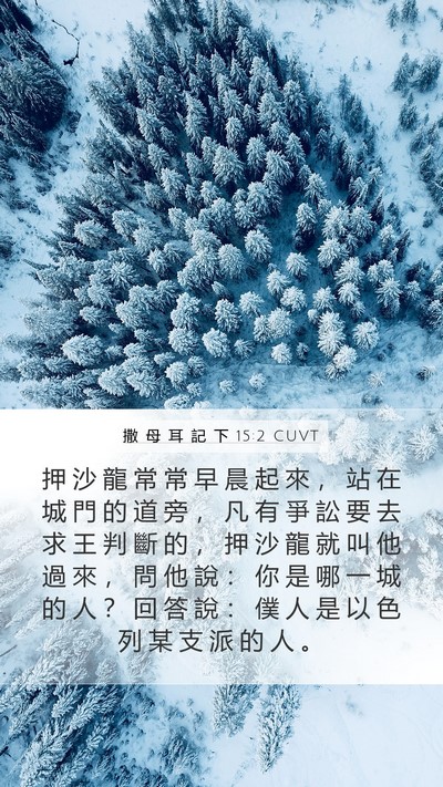 撒 母 耳 記 下 15:2 CUVT Bible Verse Image