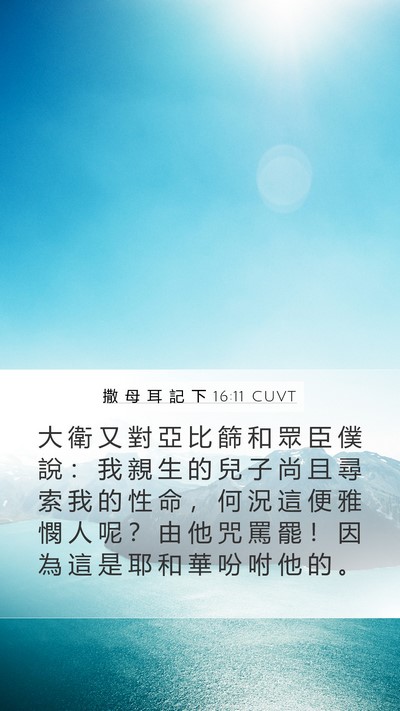 撒 母 耳 記 下 16:11 CUVT Bible Verse Image