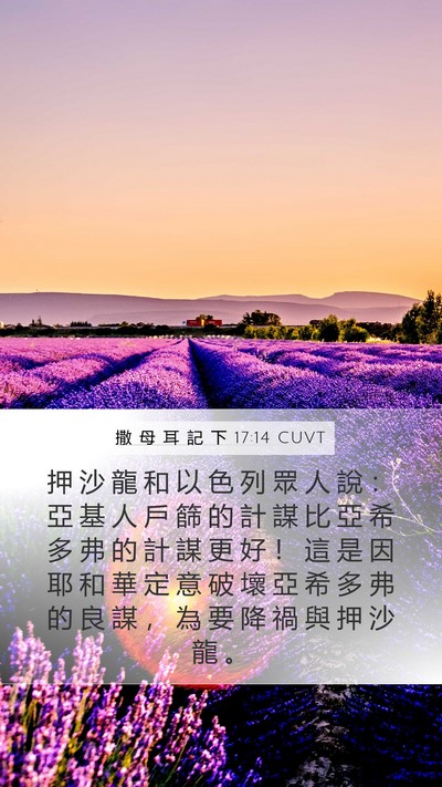 撒 母 耳 記 下 17:14 CUVT Bible Verse Image