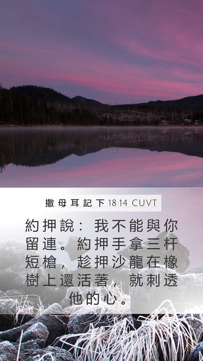 撒 母 耳 記 下 18:14 CUVT Bible Verse Image