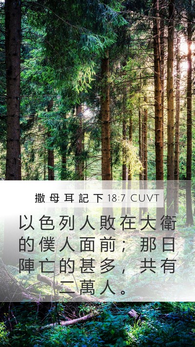 撒 母 耳 記 下 18:7 CUVT Bible Verse Image