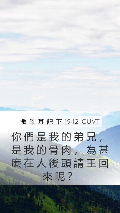 撒 母 耳 記 下 19:12 CUVT Bible Verse Image
