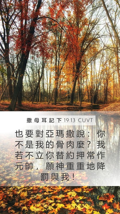 撒 母 耳 記 下 19:13 CUVT Bible Verse Image