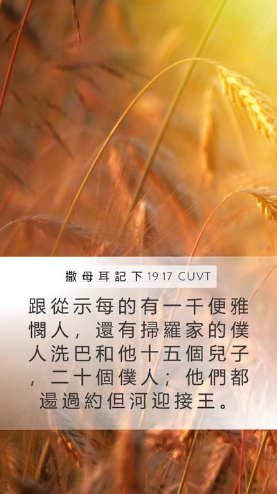 撒 母 耳 記 下 19:17 CUVT Bible Verse Image