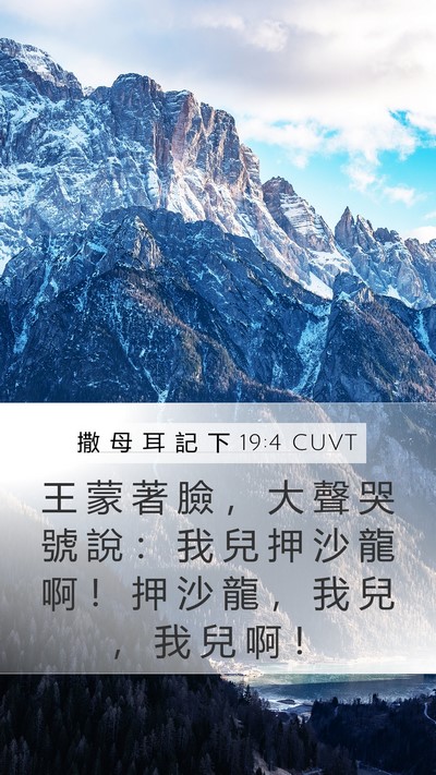 撒 母 耳 記 下 19:4 CUVT Bible Verse Image
