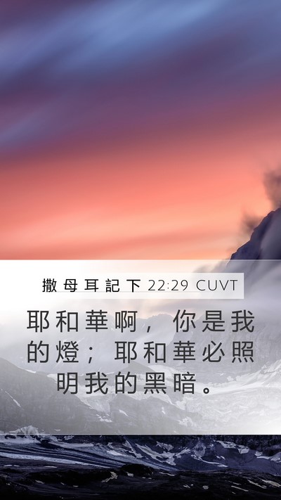 撒 母 耳 記 下 22:29 CUVT Bible Verse Image