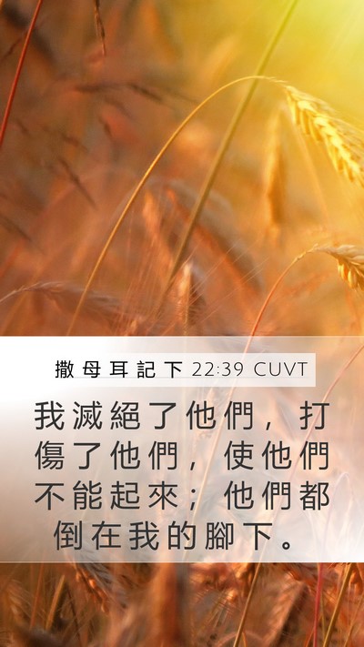 撒 母 耳 記 下 22:39 CUVT Bible Verse Image