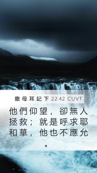 撒 母 耳 記 下 22:42 CUVT Bible Verse Image