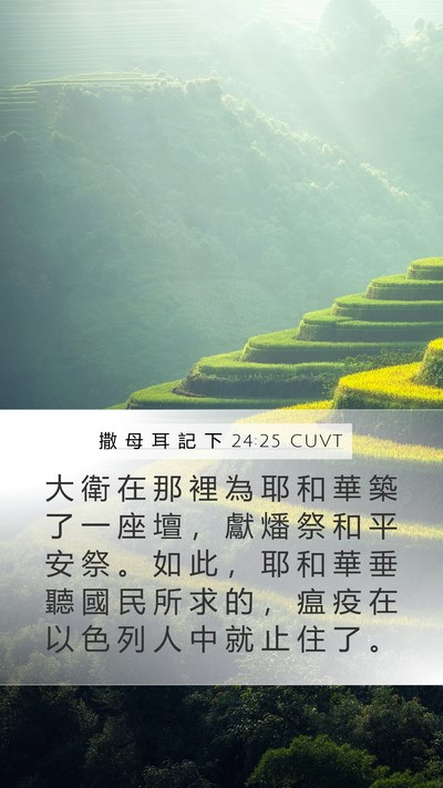 撒 母 耳 記 下 24:25 CUVT Bible Verse Image