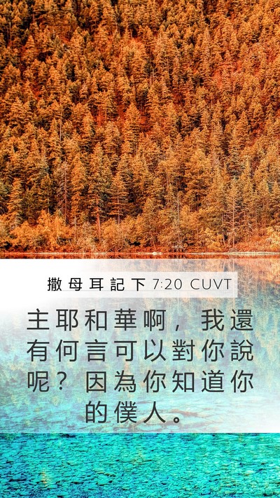 撒 母 耳 記 下 7:20 CUVT Bible Verse Image