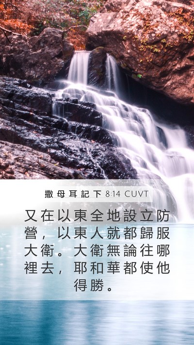 撒 母 耳 記 下 8:14 CUVT Bible Verse Image