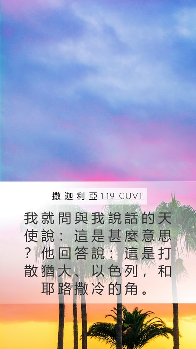 撒 迦 利 亞 1:19 CUVT Bible Verse Image