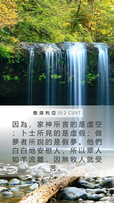 撒 迦 利 亞 10:2 CUVT Bible Verse Image