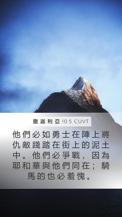 撒 迦 利 亞 10:5 CUVT Bible Verse Image