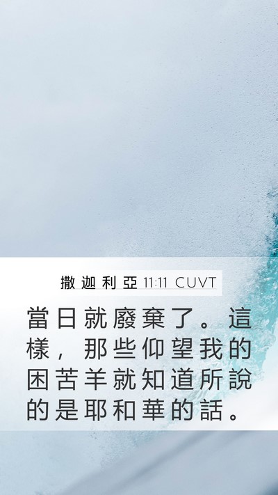 撒 迦 利 亞 11:11 CUVT Bible Verse Image