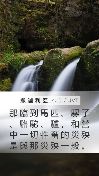 撒 迦 利 亞 14:15 CUVT Bible Verse Image