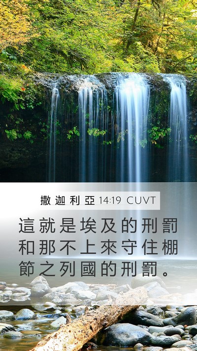 撒 迦 利 亞 14:19 CUVT Mobile Phone Wallpaper - 這 就 是 埃 及 的 刑 罰 和 那 不 上 - Mobile Bible Verse Wallpaper