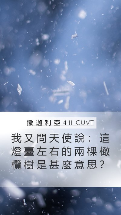 撒 迦 利 亞 4:11 CUVT Bible Verse Image