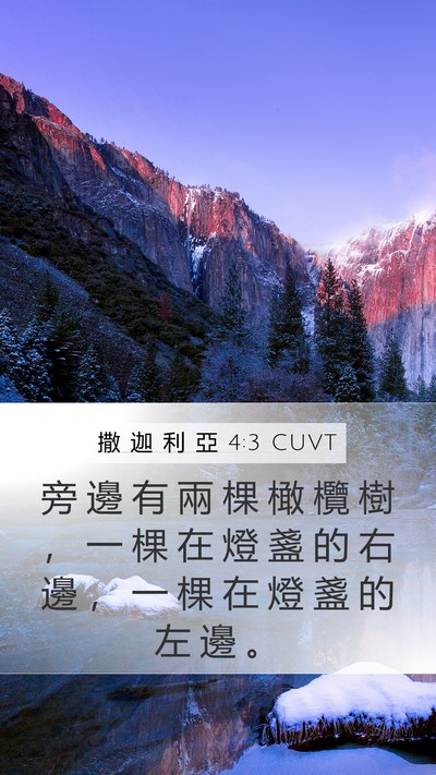 撒 迦 利 亞 4:3 CUVT Bible Verse Image
