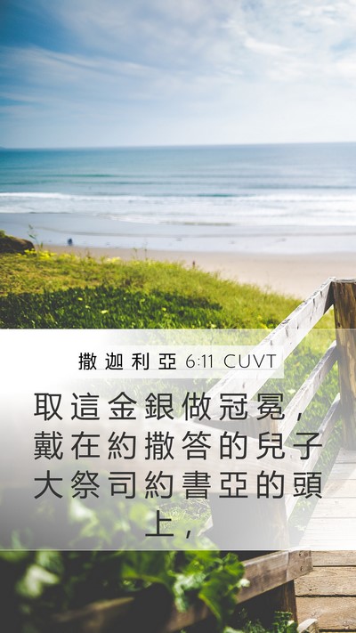 撒 迦 利 亞 6:11 CUVT Bible Verse Image
