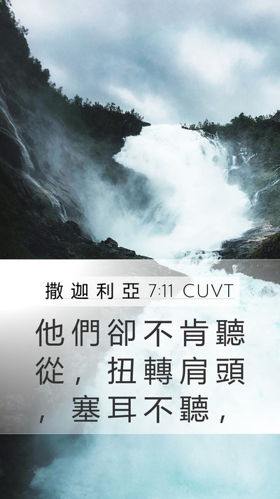 撒 迦 利 亞 7:11 CUVT Bible Verse Image