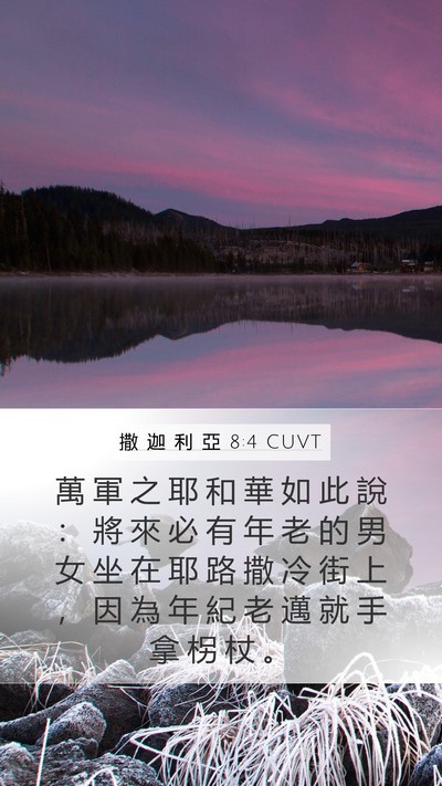 撒 迦 利 亞 8:4 CUVT Bible Verse Image