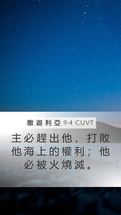 撒 迦 利 亞 9:4 CUVT Mobile Phone Wallpaper - 主 必 趕 出 他 ， 打 敗 他 海 上 的 - Mobile Bible Verse Wallpaper