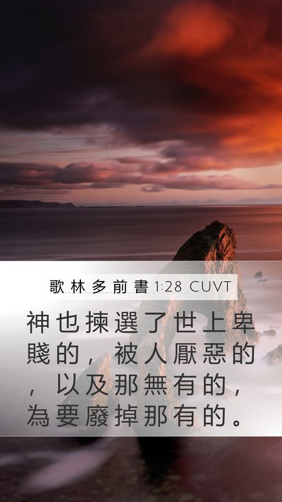 歌 林 多 前 書 1:28 CUVT Bible Verse Image