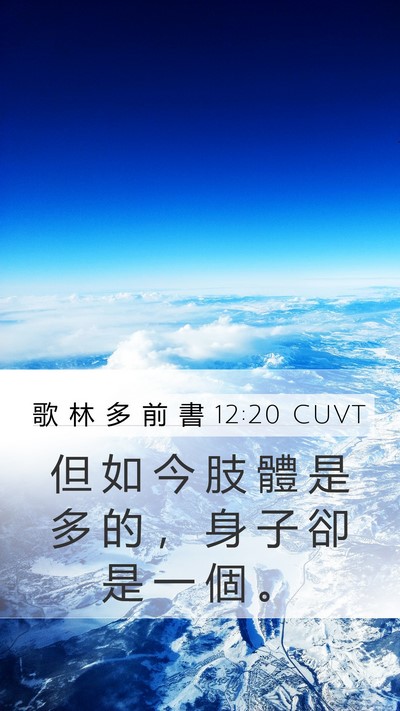 歌 林 多 前 書 12:20 CUVT Bible Verse Image