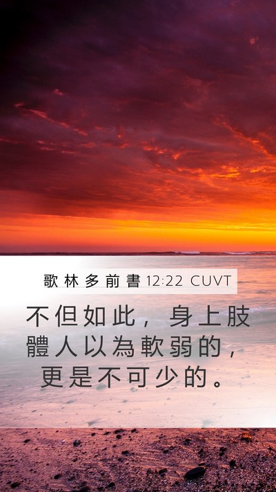 歌 林 多 前 書 12:22 CUVT Bible Verse Image