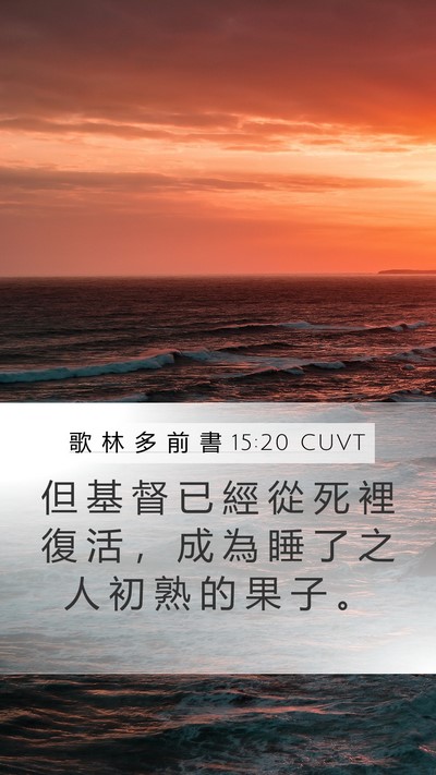 歌 林 多 前 書 15:20 CUVT Bible Verse Image