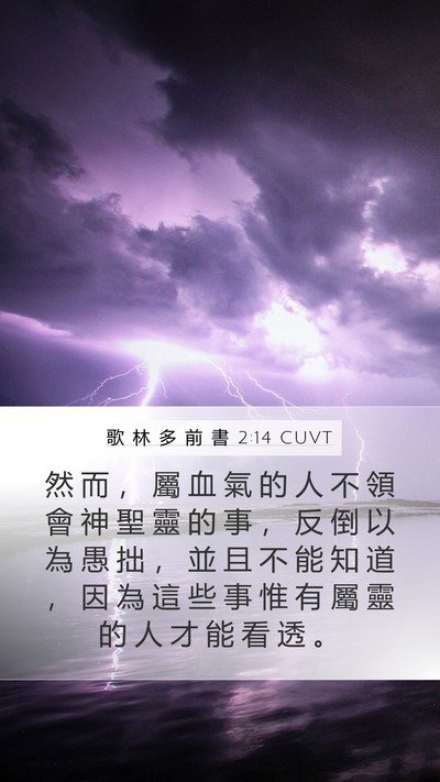 歌 林 多 前 書 2:14 CUVT Bible Verse Image