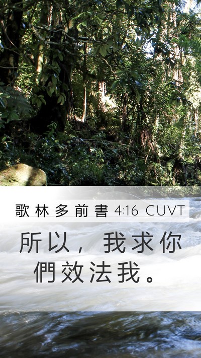 歌 林 多 前 書 4:16 CUVT Bible Verse Image