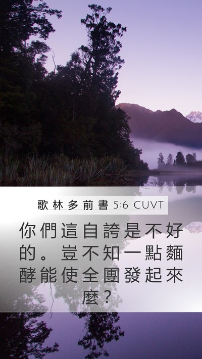 歌 林 多 前 書 5:6 CUVT Bible Verse Image