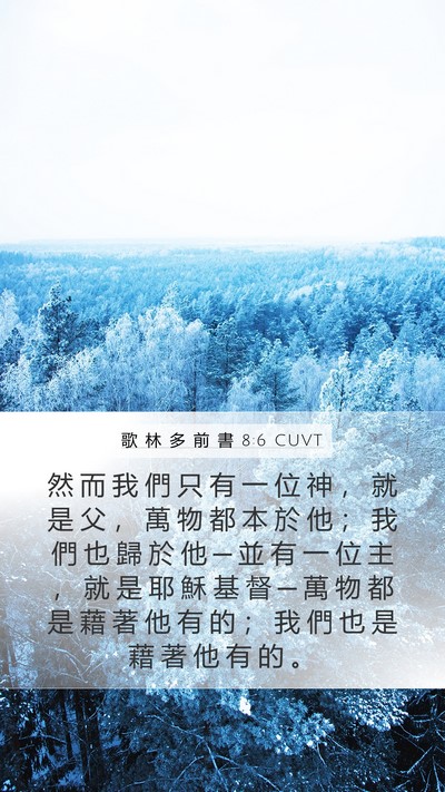 歌 林 多 前 書 8:6 CUVT Bible Verse Image